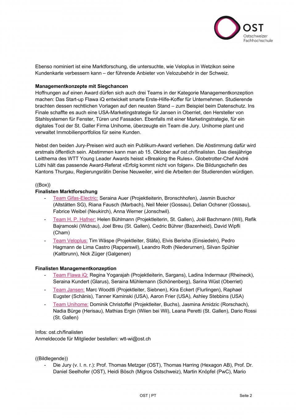 Nomination AGV-SG